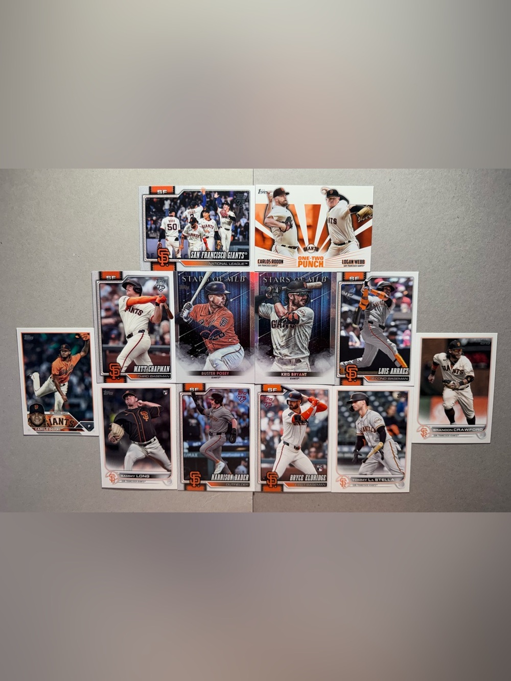 San Francisco Giants Baseball Cards Lot of 12: Posey/Arraez/Chapman